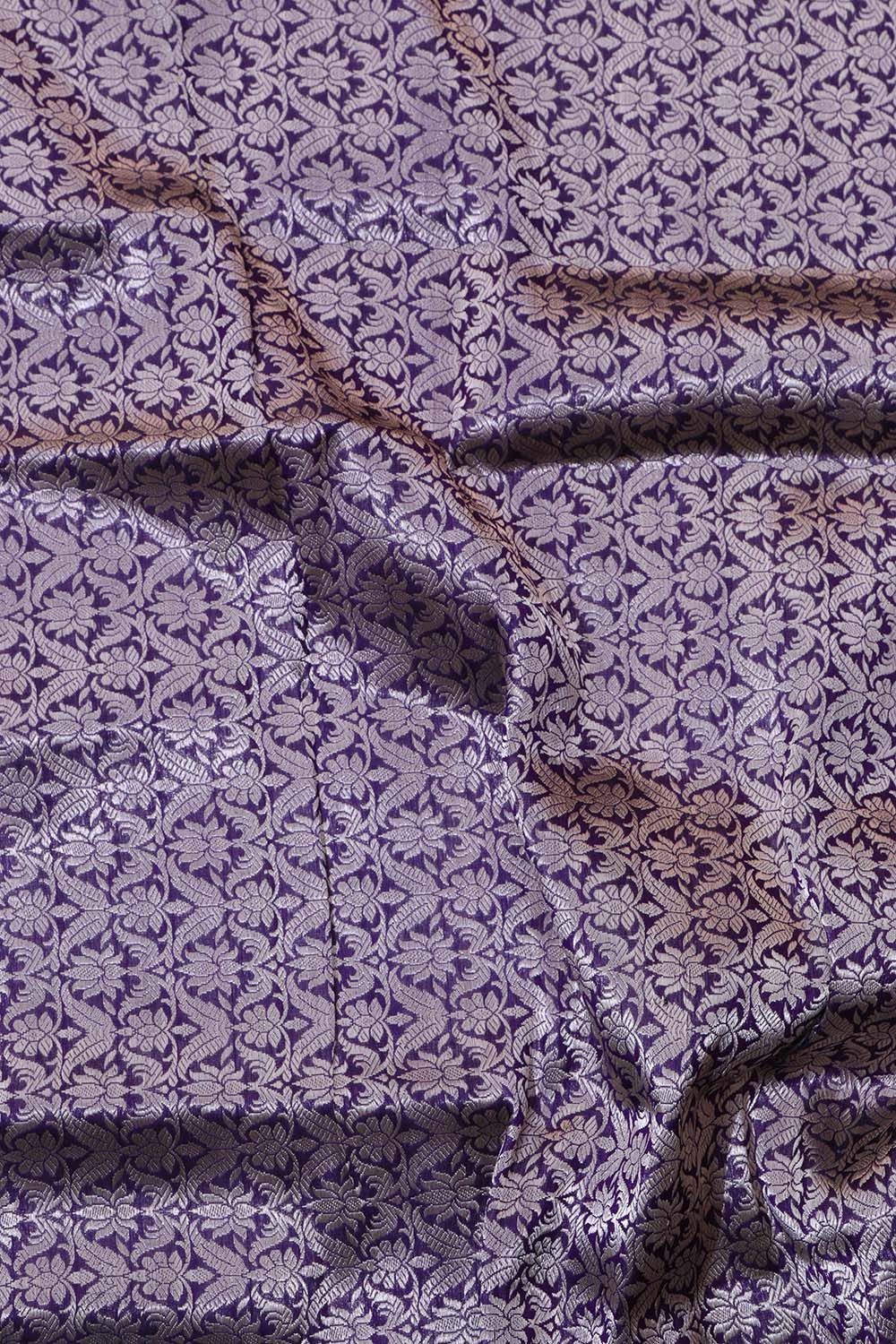 Opulent Purple Banarasi Pure Katan Silk Lehenga Set - Luxurion World