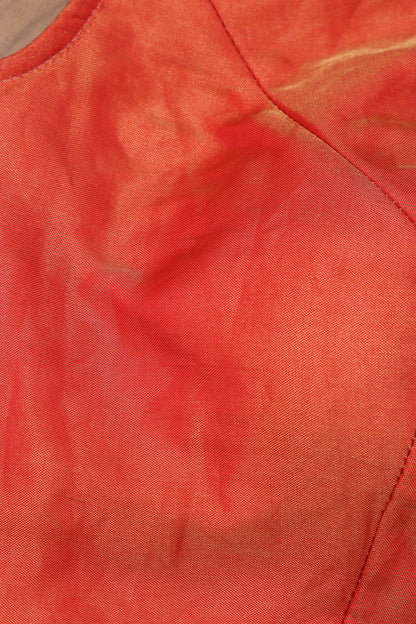 Red Banarasi Tissue Silk Padded Blouse - Luxurion World