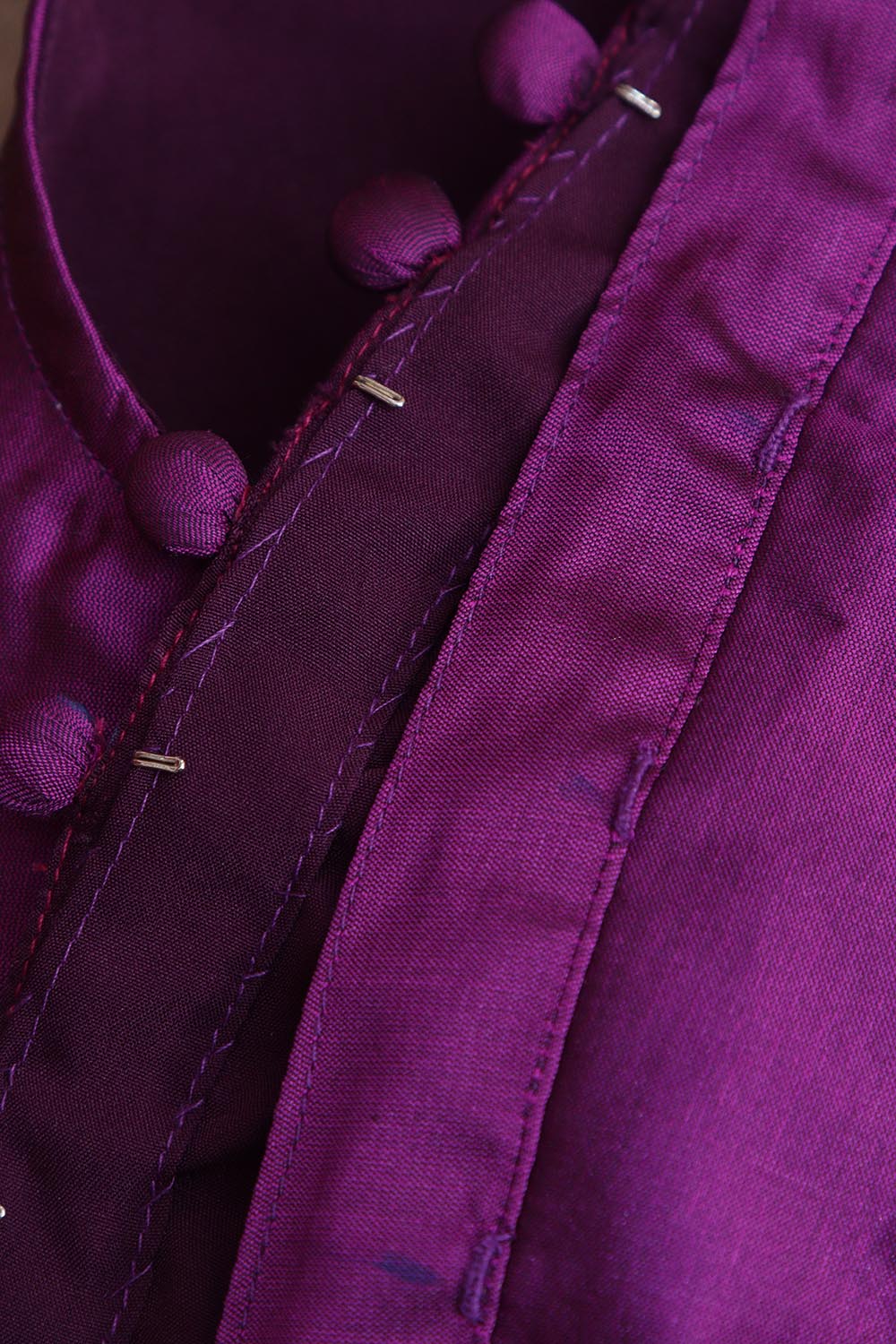 Purple Plain Silk Non Padded Blouse - Luxurion World