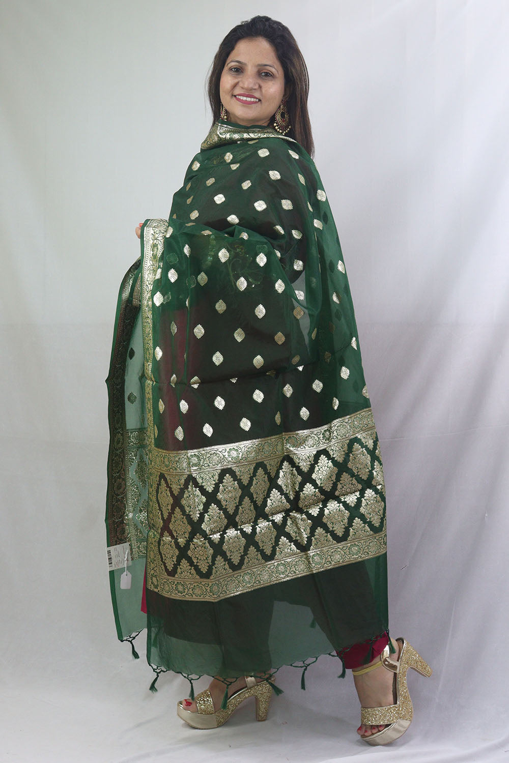 Stylish Banarasi Organza Dupatta Set - Perfect for Any Occasion (Set of 4): A Must-Have! - Luxurion World