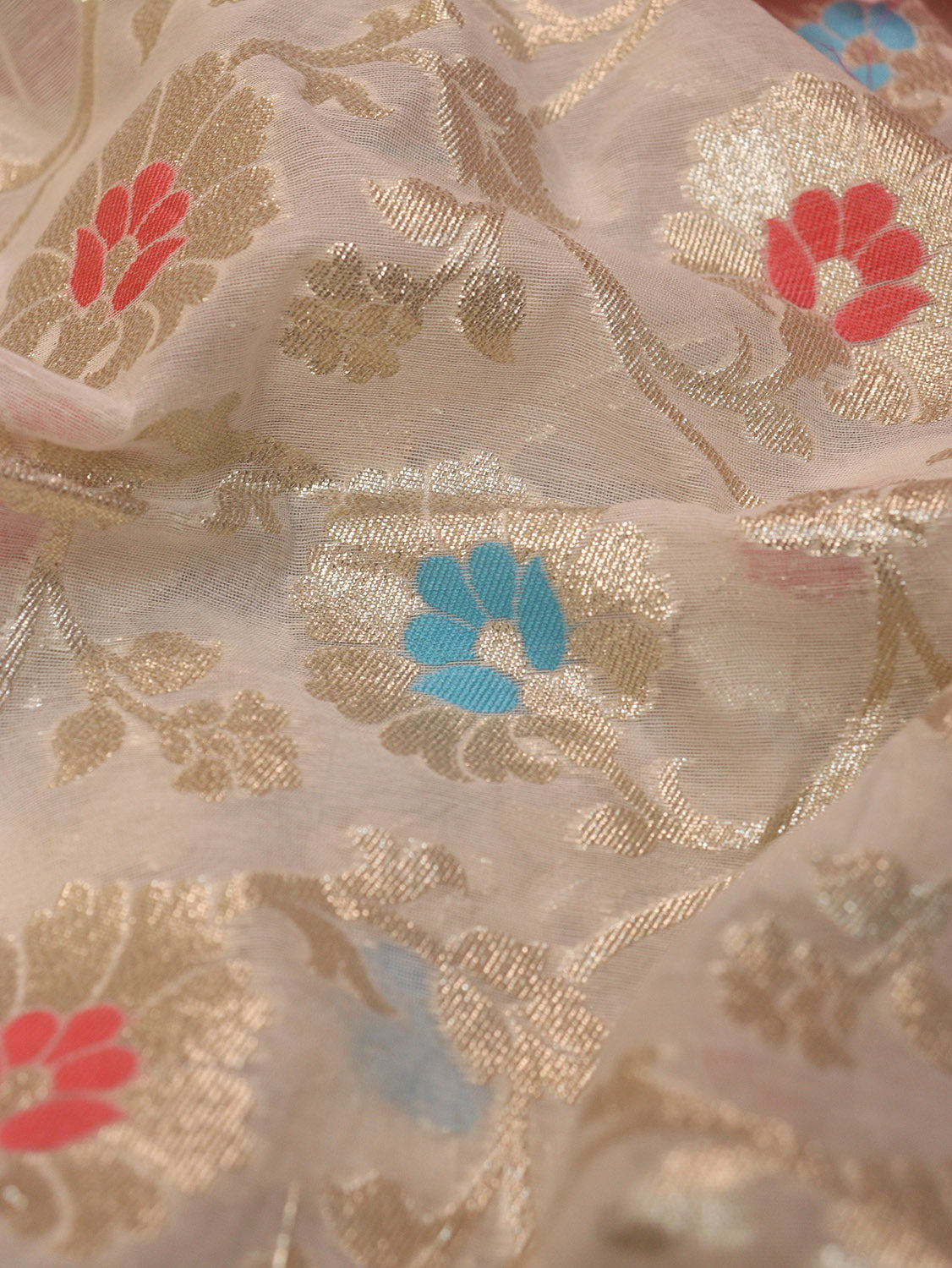 Dyeable Banarasi Premium Cotton Fabric ( 2.5 Mtr ) - Luxurion World