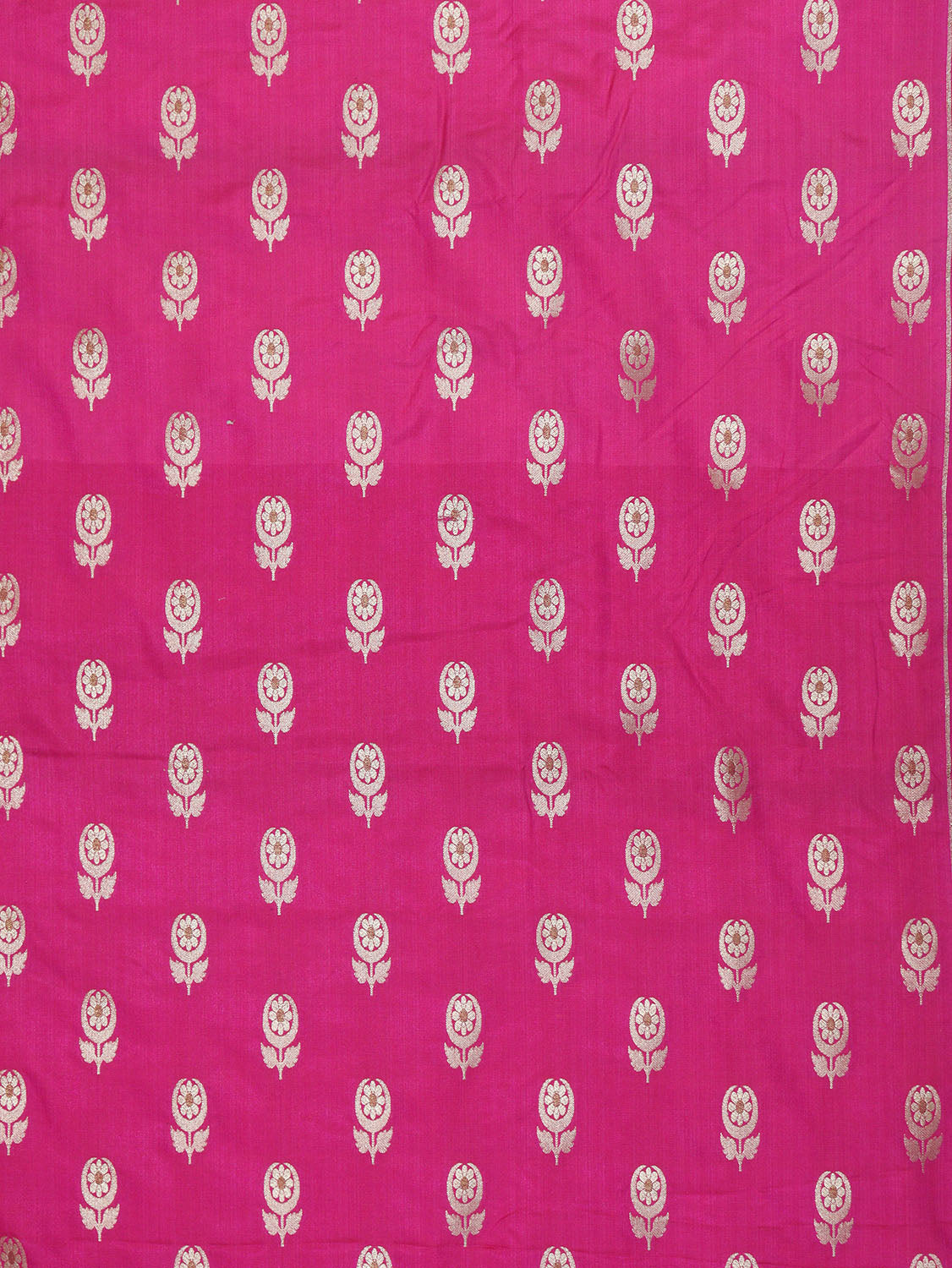 Shop Pink Banarasi Silk Fabric ( 1 Mtr ) - Luxurion World