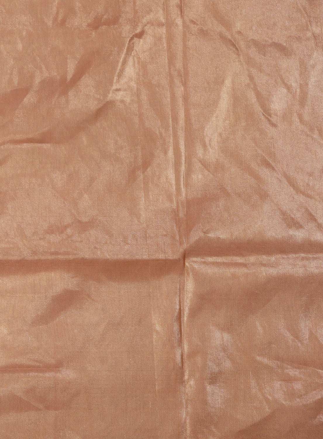 Soft Peach Tissue Katan Silk Fabric (1 mtr) - Luxurion World