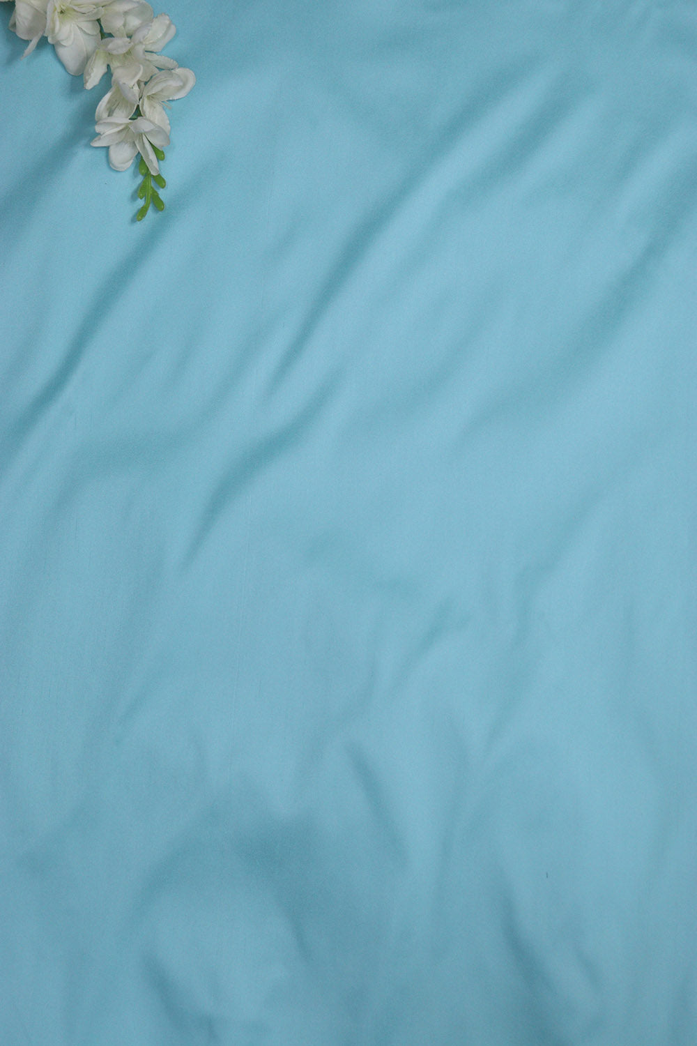 Blue Plain Silk Fabric ( 1 Mtr ) - Luxurion World