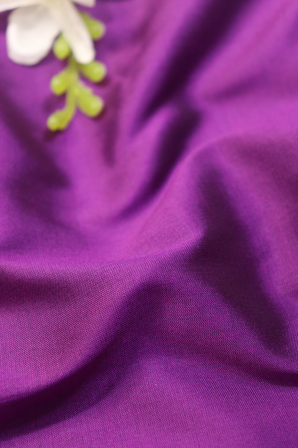 Purple Plain Silk Fabric ( 1 Mtr ) - Luxurion World
