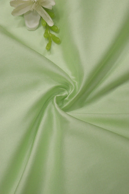 Pista Green Plain Silk Fabric ( 1 Mtr ) - Luxurion World