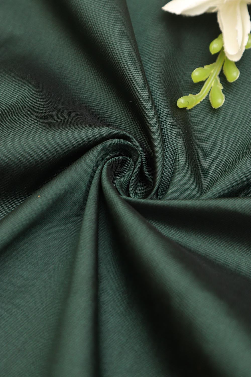 Green Plain Silk Fabric ( 1 Mtr ) - Luxurion World
