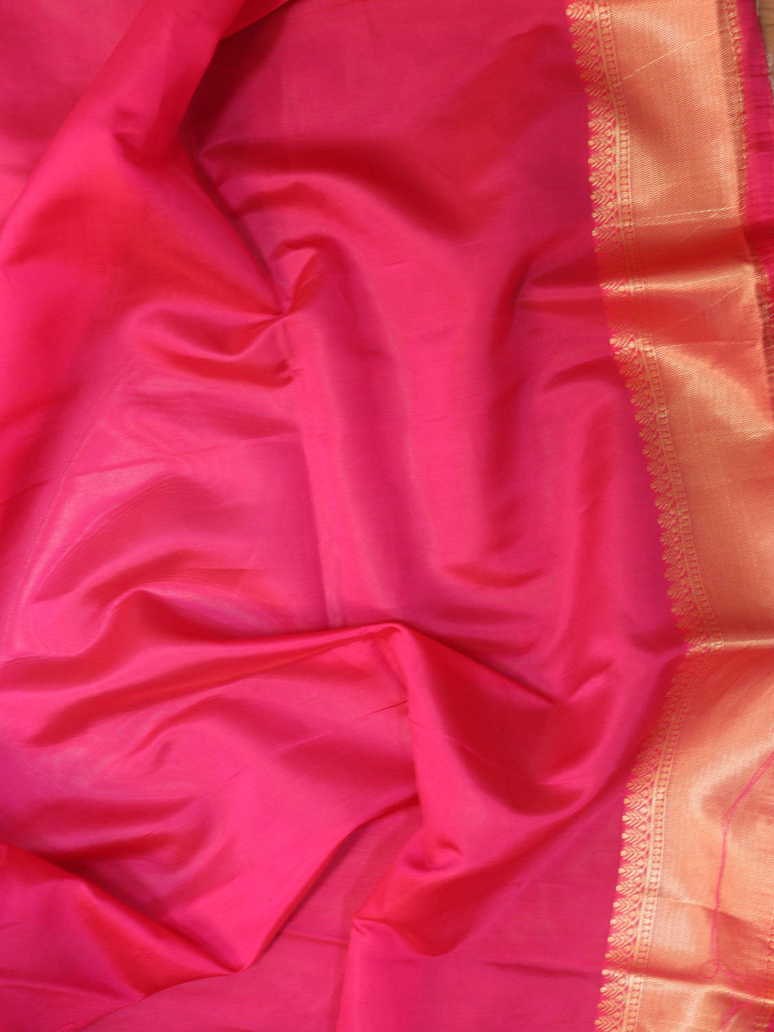 Pink Banarasi Cotton Silk Meenakari Saree - Luxurion World