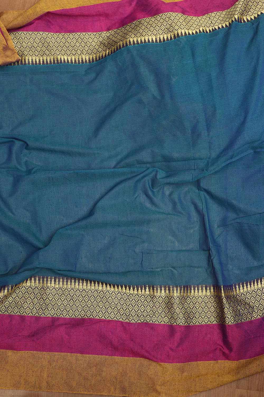Blue Bengal Cotton Saree - Elegant and Traditional - Luxurion World