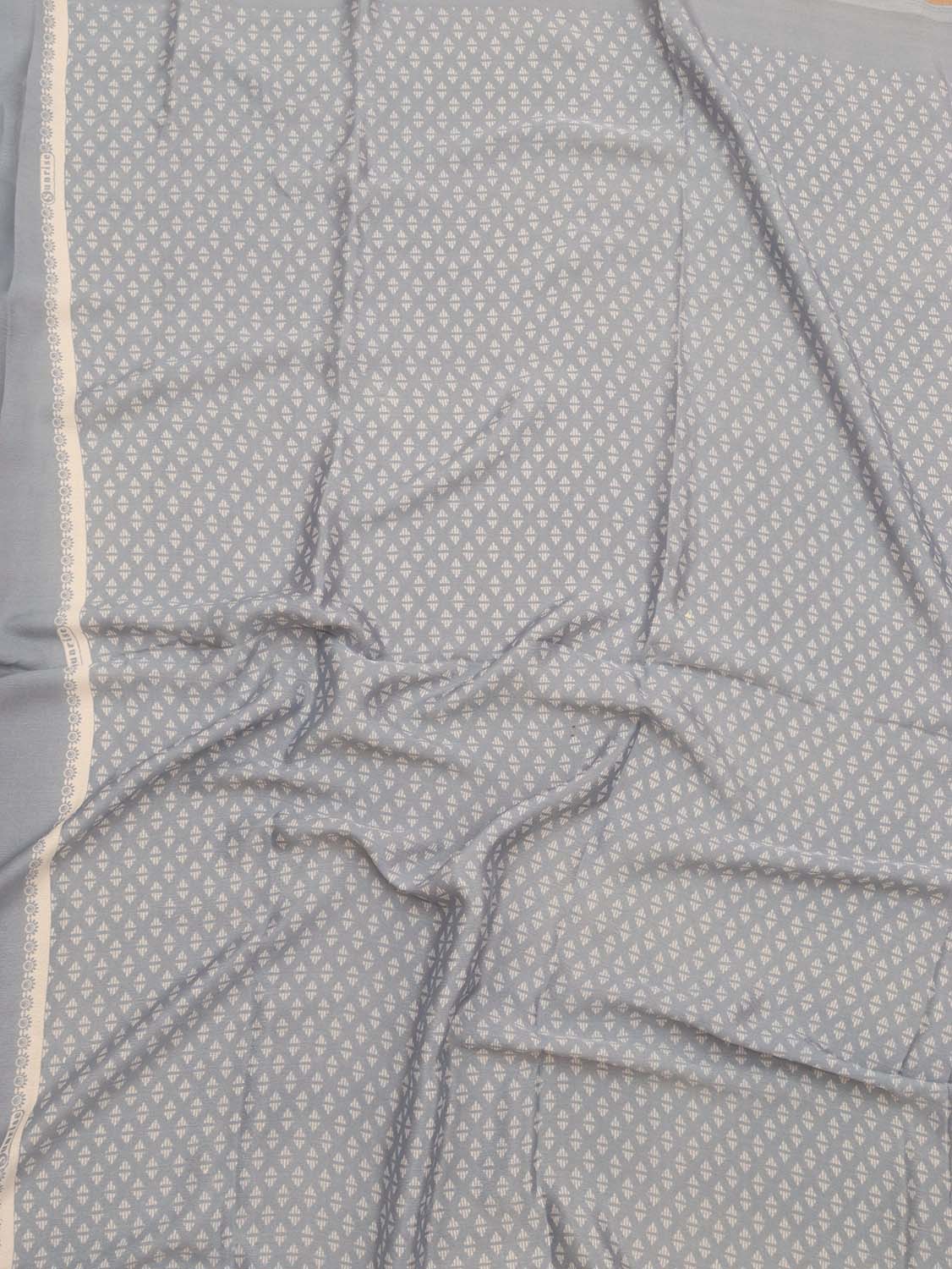 Blue Digital Printed Silk Saree - Luxurion World