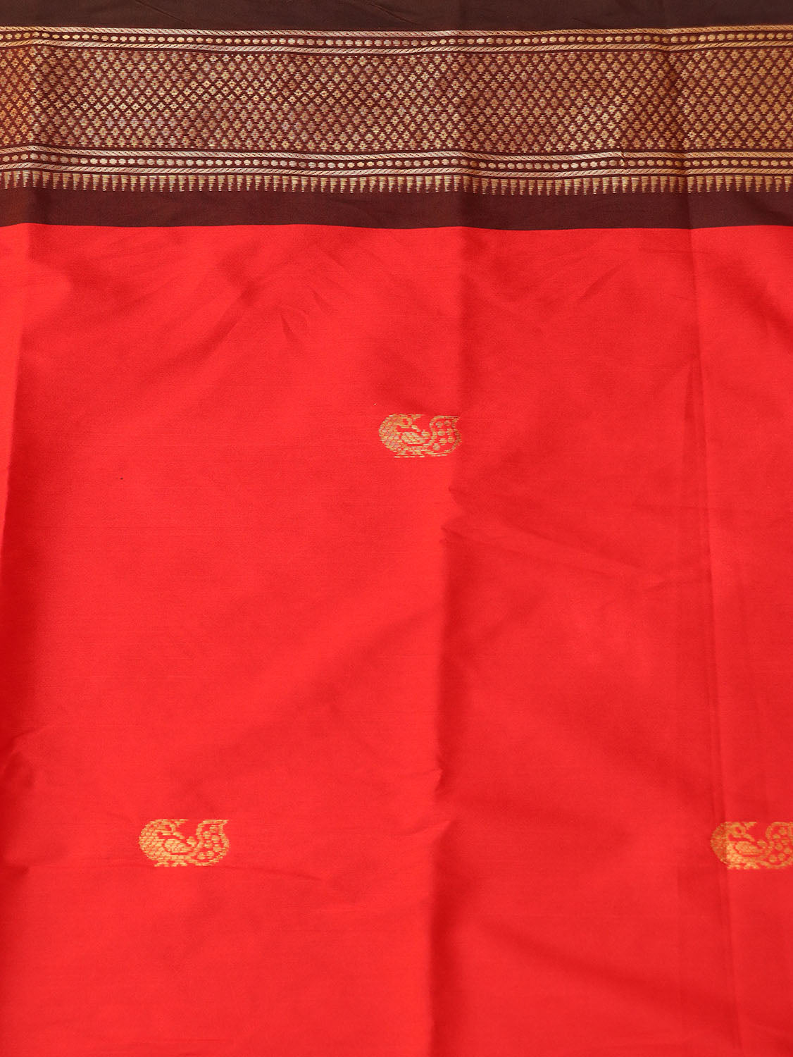 Red And Black Paithani Cotton Silk Saree - Luxurion World