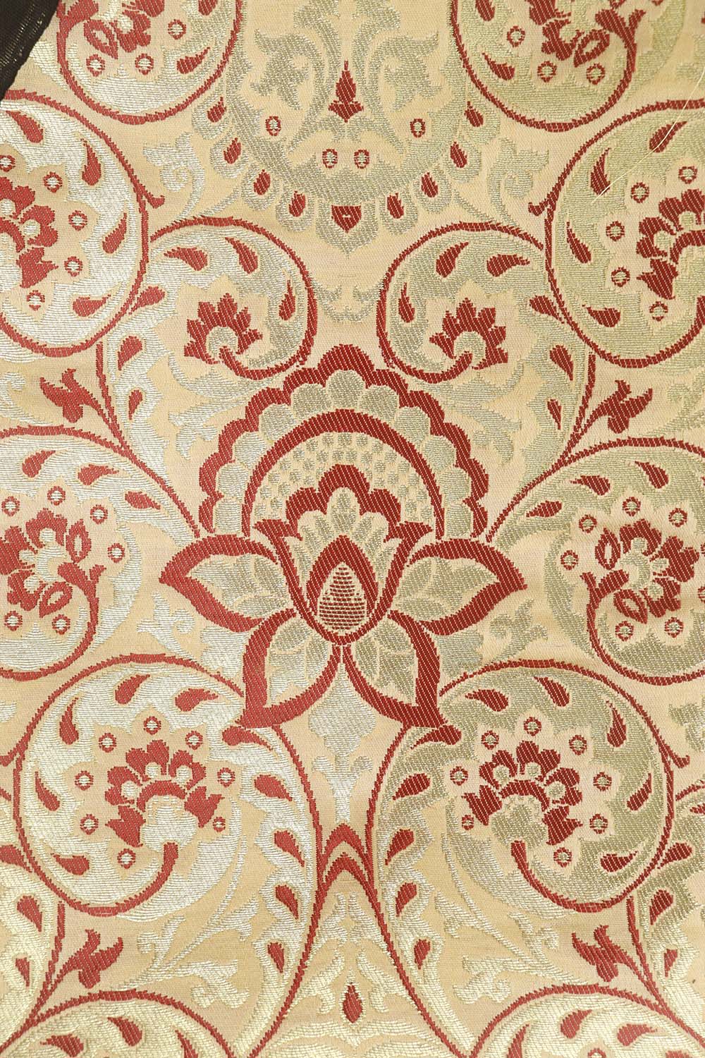 Pastel Banarasi Kimkhwab Silk Meenakari Suit With Banarasi Pure Katan Silk Kadwa Dupatta - Luxurion World