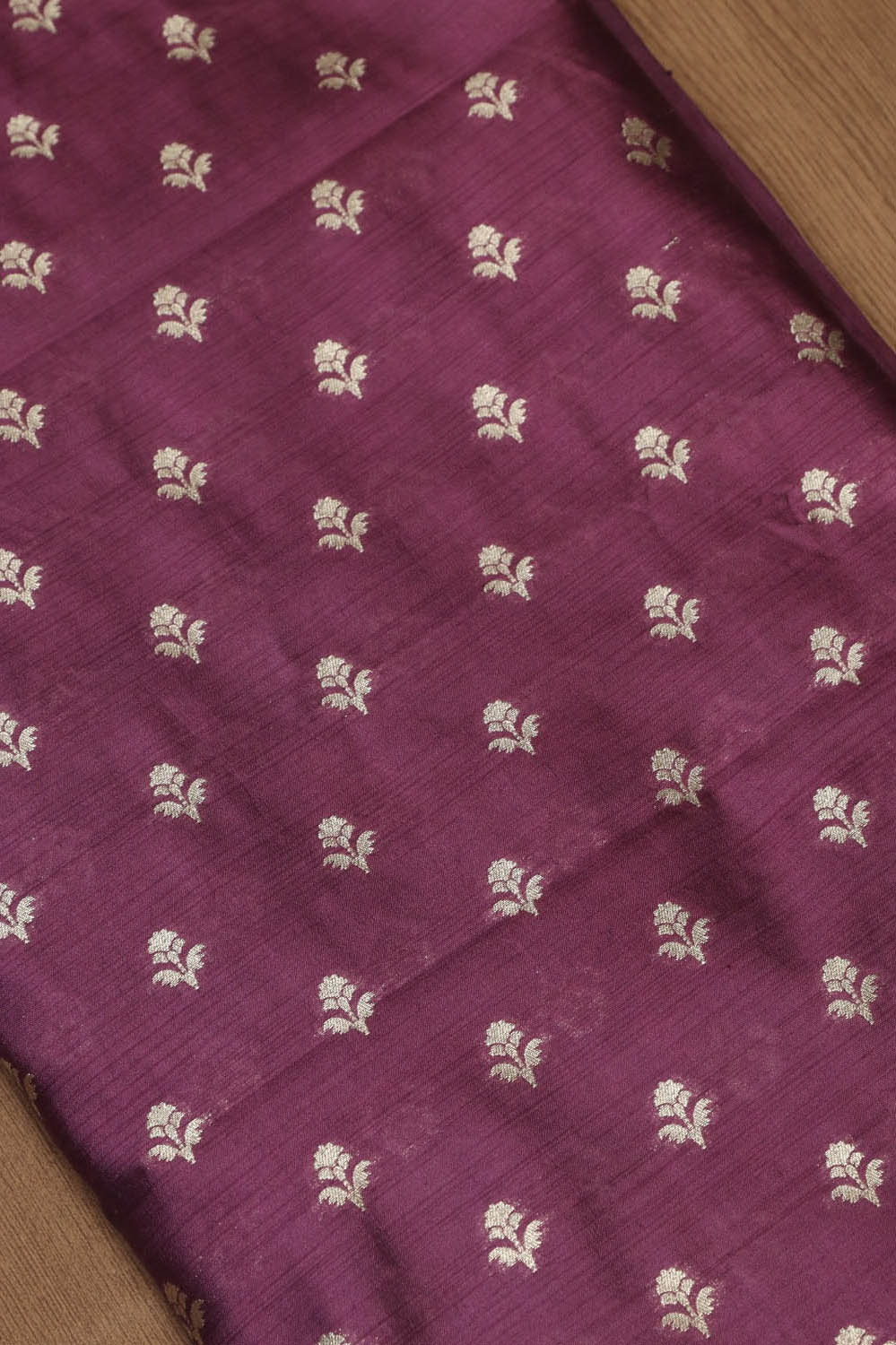 Purple Banarasi Chiniya Silk Suit With Purple Banarasi Organza Dupatta - Luxurion World