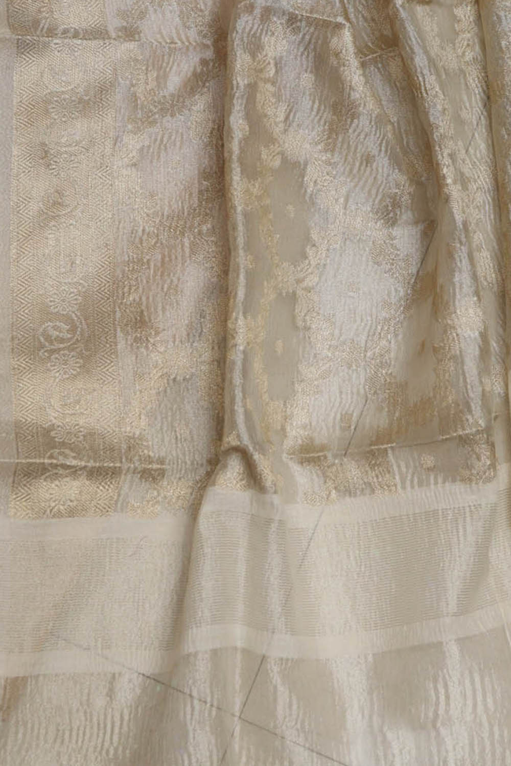 Banarasi Dyeable Tissue Katan Silk Suit With Tissue Dupatta