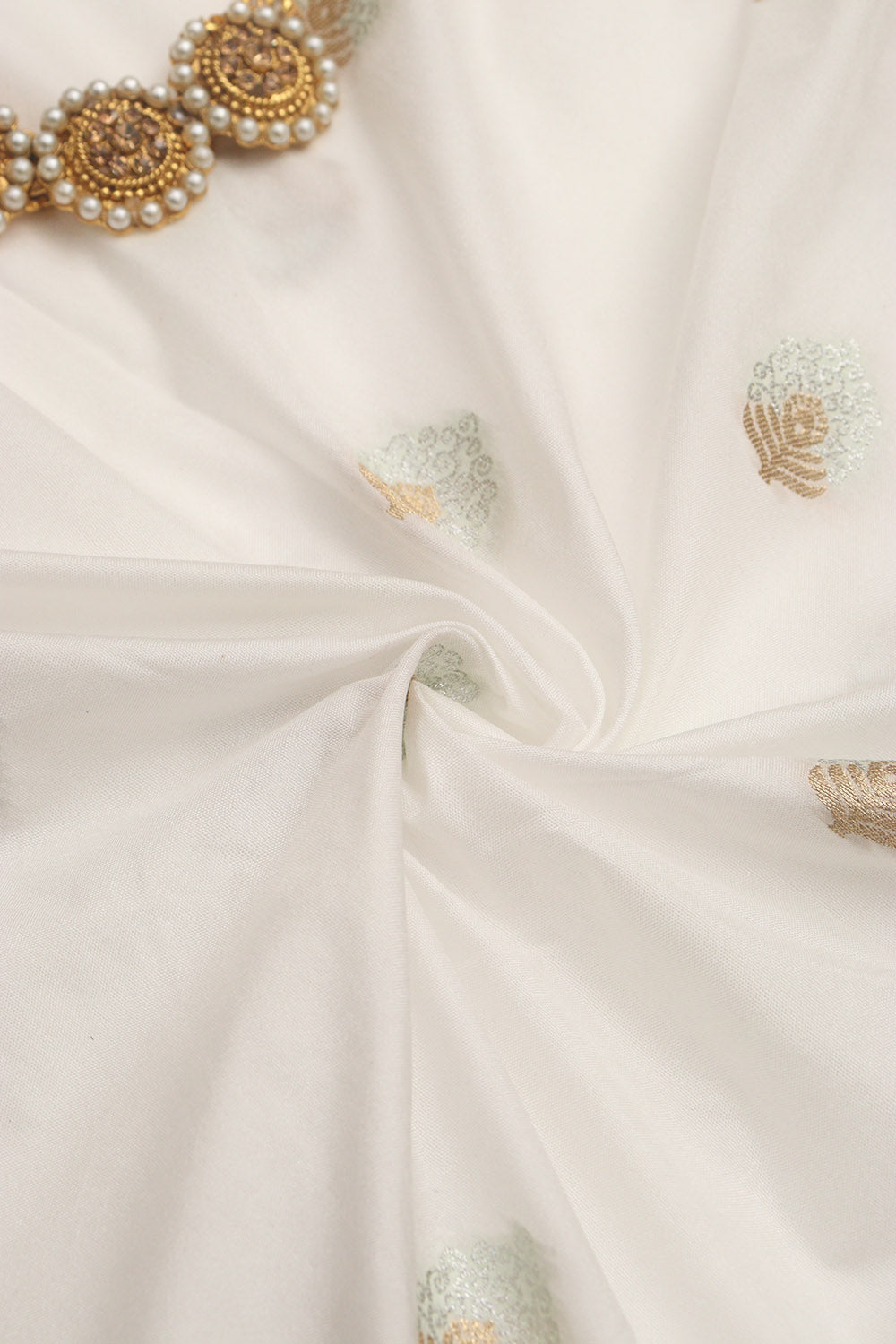 Dyeable Banarasi Silk Fabric ( 1 Mtr ) - Luxurion World