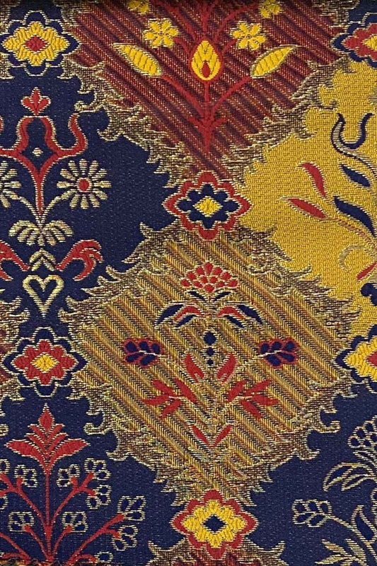 Multicolor Banarasi Satin Brocade Fabric