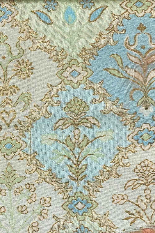 Multicolor Banarasi Satin Brocade Fabric