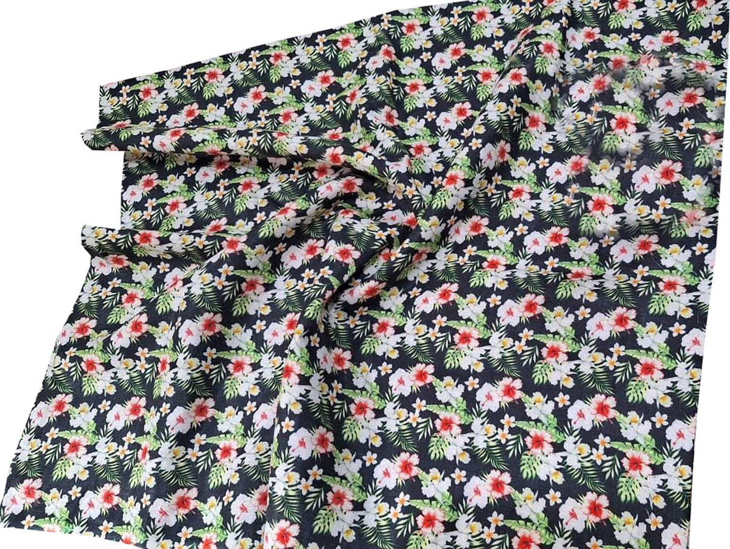 Stylish Black Linen Fabric with Digital Print - Perfect for Fashion and Home Decor - Luxurion World