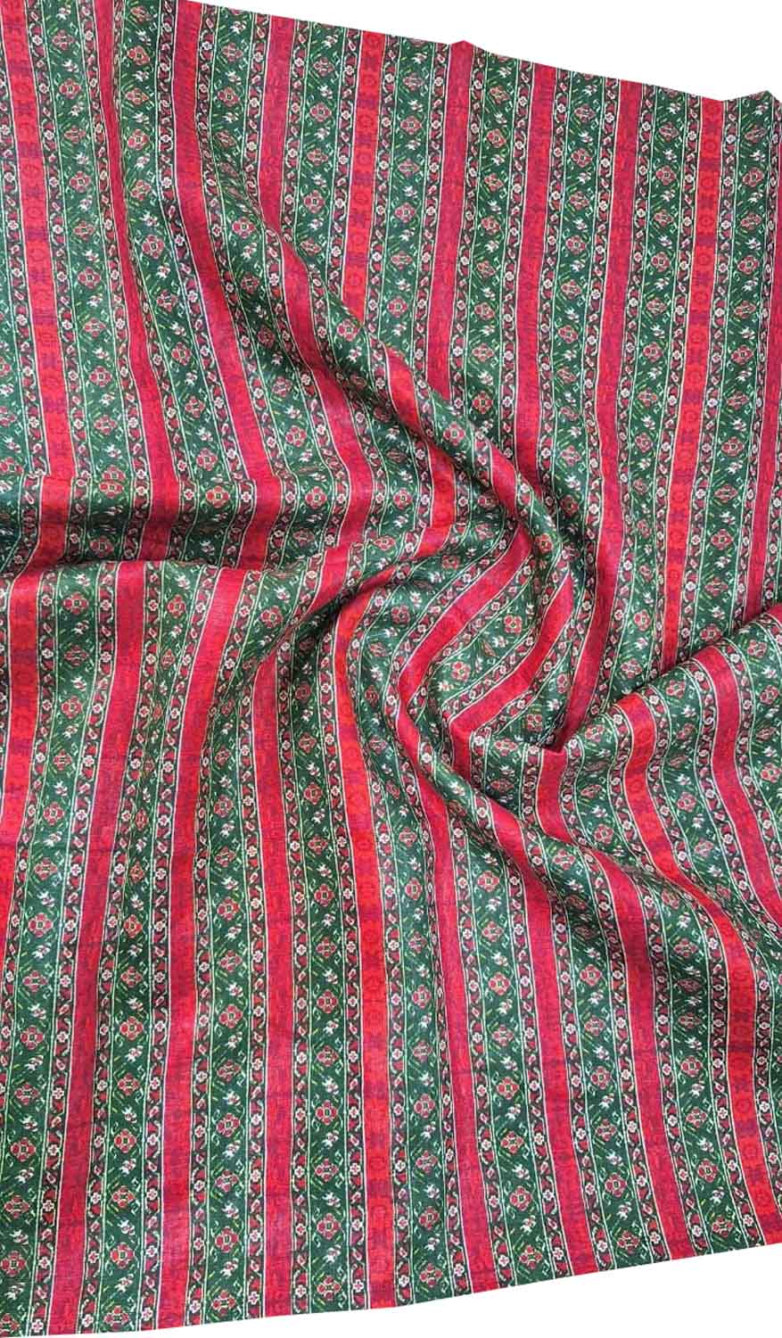 Green Linen Fabric: Eco-Friendly Digital Print for Sustainable Style - Luxurion World