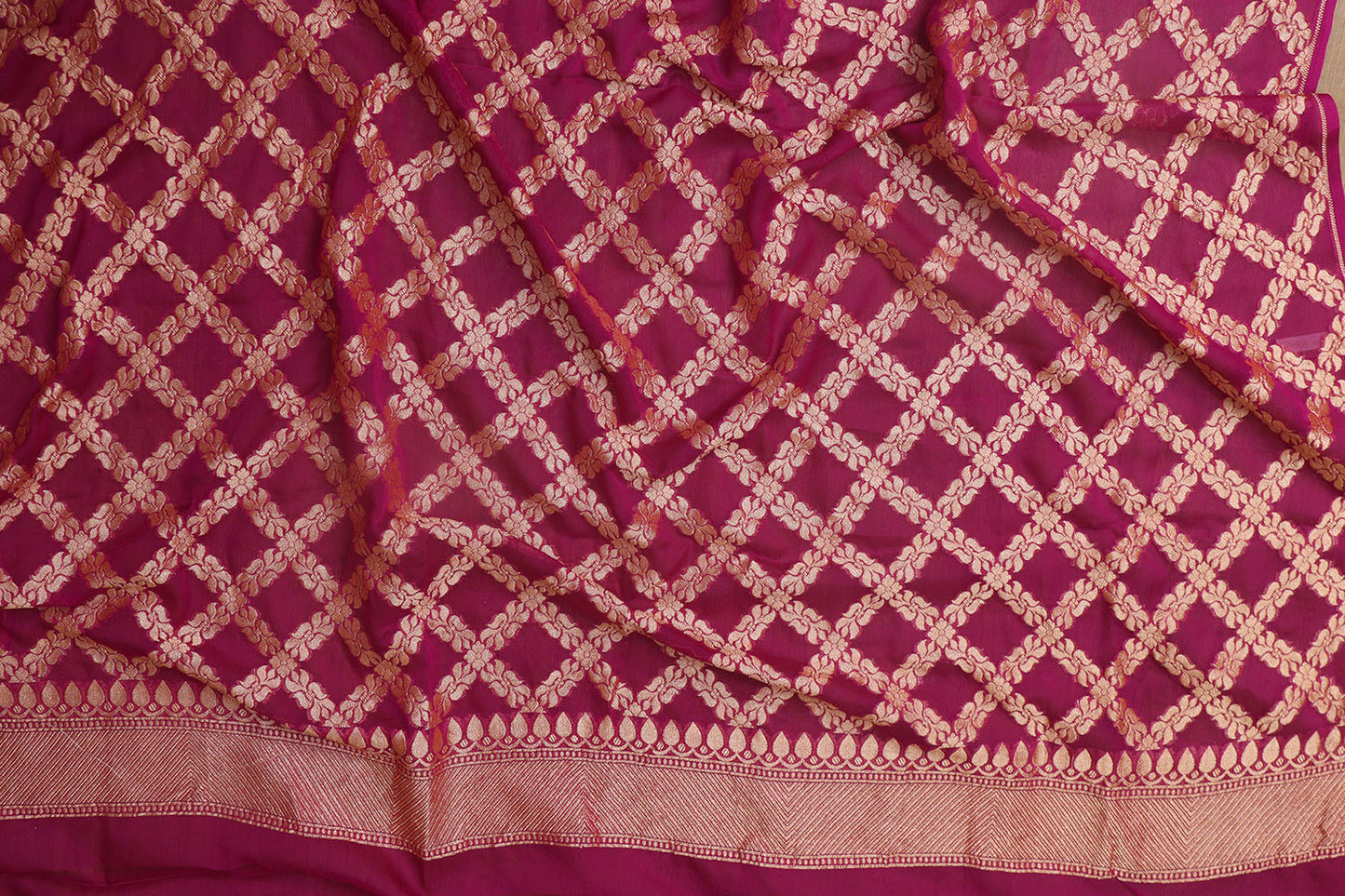 Elegant Purple Banarasi Georgette Unstitched Lehenga Set - Luxurion World