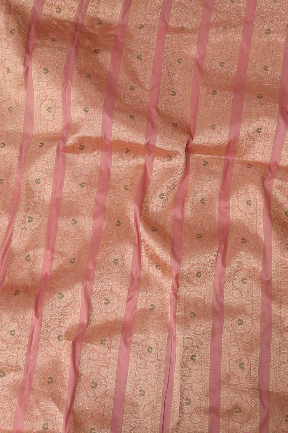 Pink Banarasi Pure Katan Silk Unstitched Lehenga Set - Luxurion World