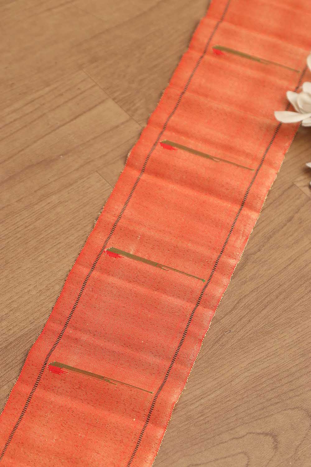 Golden Handloom Paithani Pure Silk Single Muniya Border ( 1 Mtr ) - Luxurion World