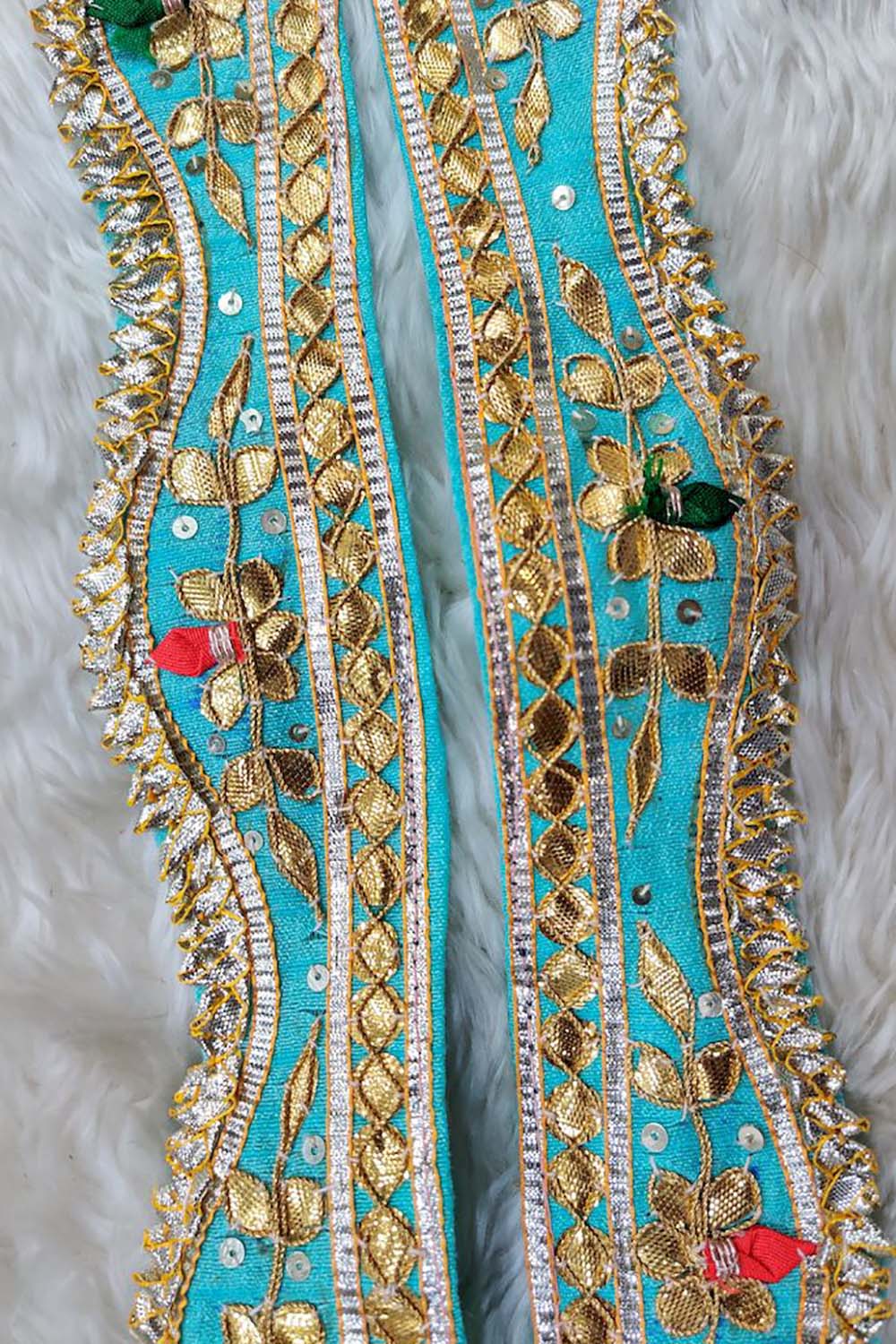 Blue Traditional Hand Gota Work Lace ( Roll OF 9 Meter ) - Luxurion World