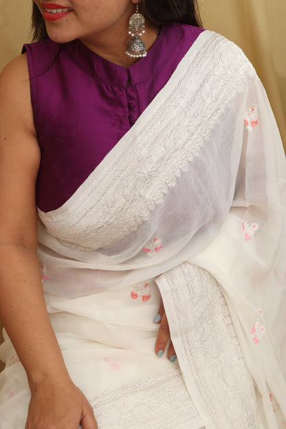 Exquisite Dyeable Banarasi Georgette Saree - Luxurion World
