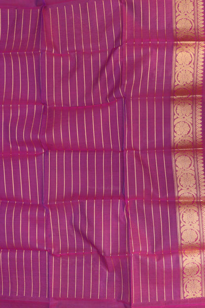 Purple Handloom Banarasi Pure Kora Silk Chand Boota Design Saree - Luxurion World