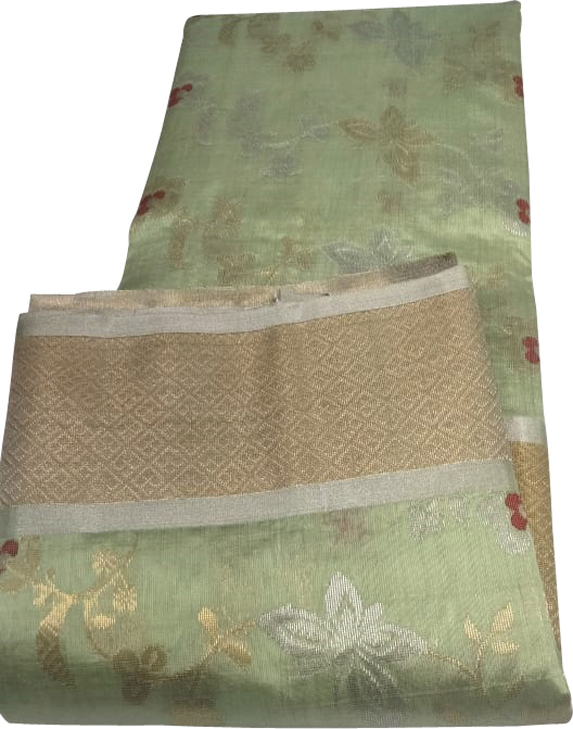 Green Chanderi Handloom Pure Silk Saree - Luxurion World