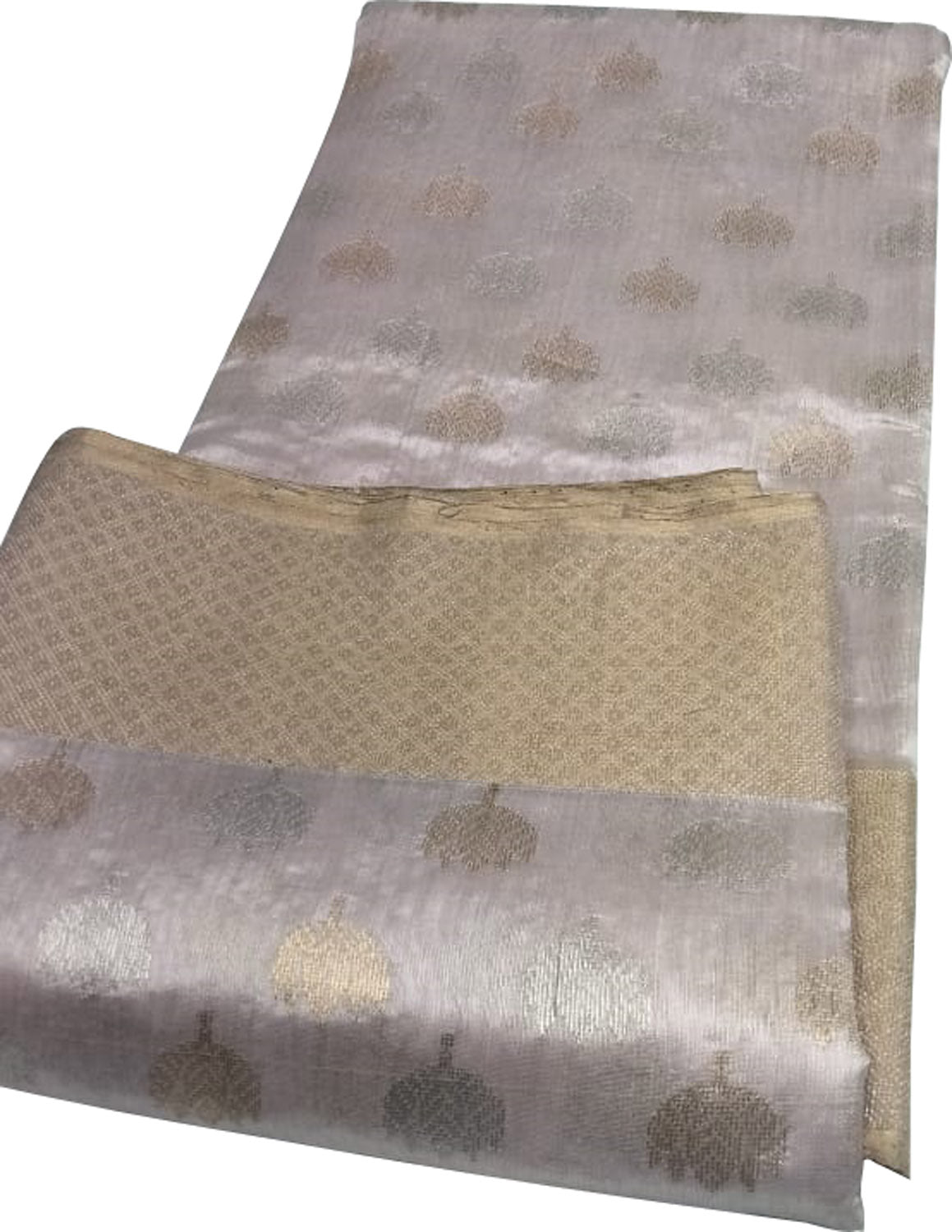 Light Pink Chanderi Handloom Pure Silk Saree - Luxurion World