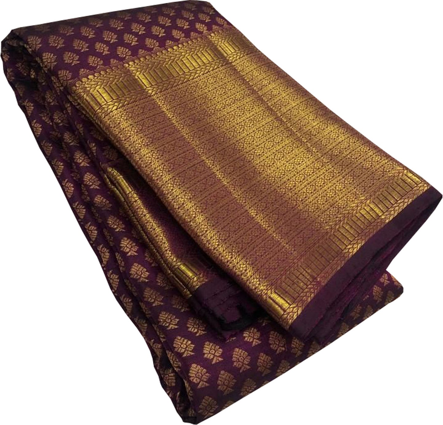 Purple Kanjeevaram Handloom Pure Silk Saree - Luxurion World