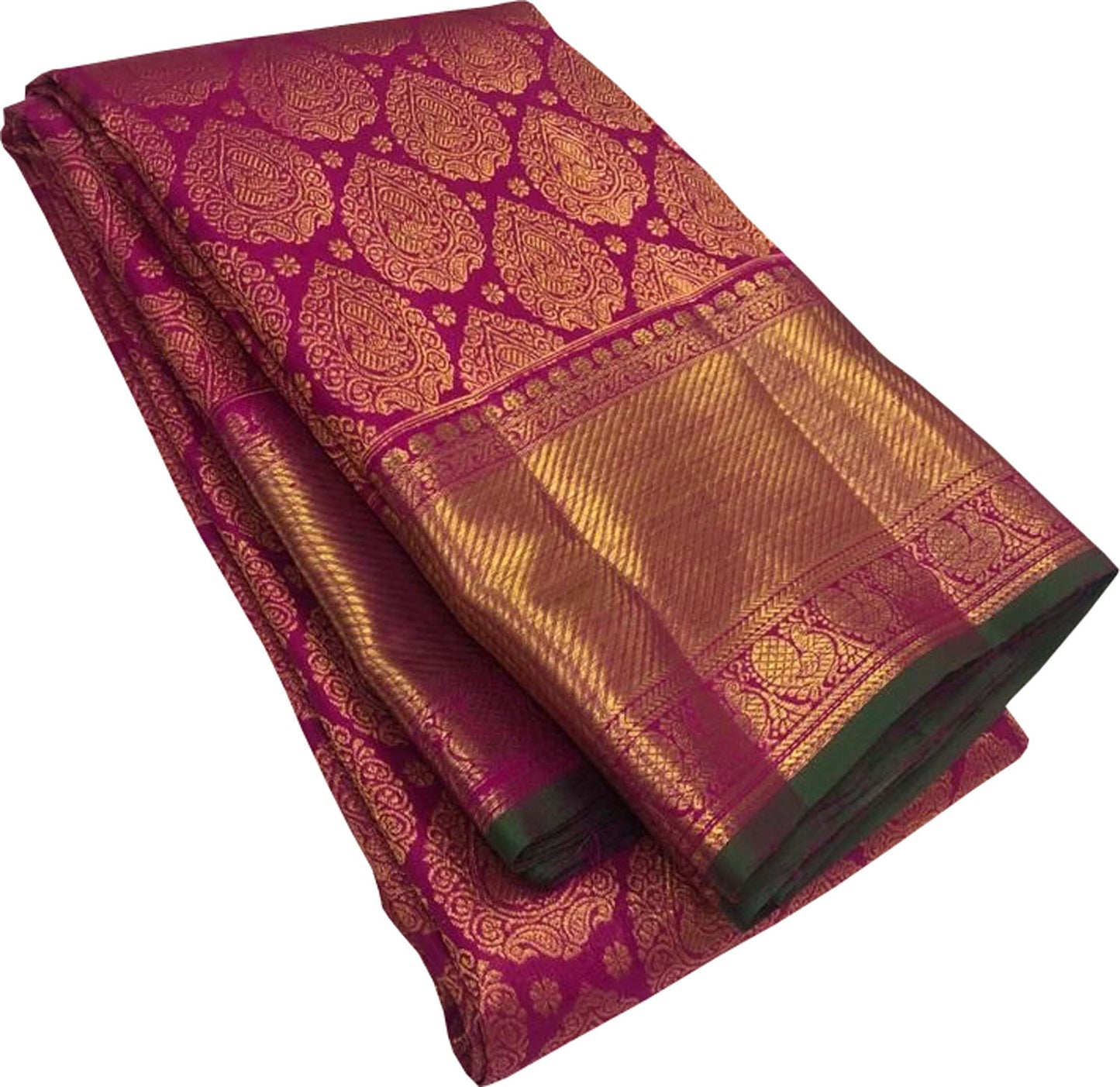 Purple Kanjeevaram Handloom Pure Silk Saree - Luxurion World