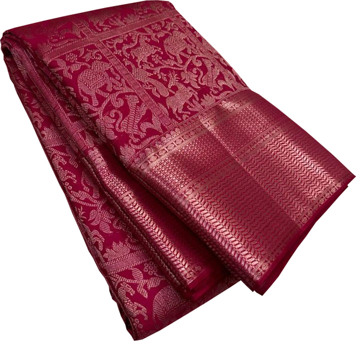 Pink Kanjeevaram Handloom Pure Silk Saree - Luxurion World