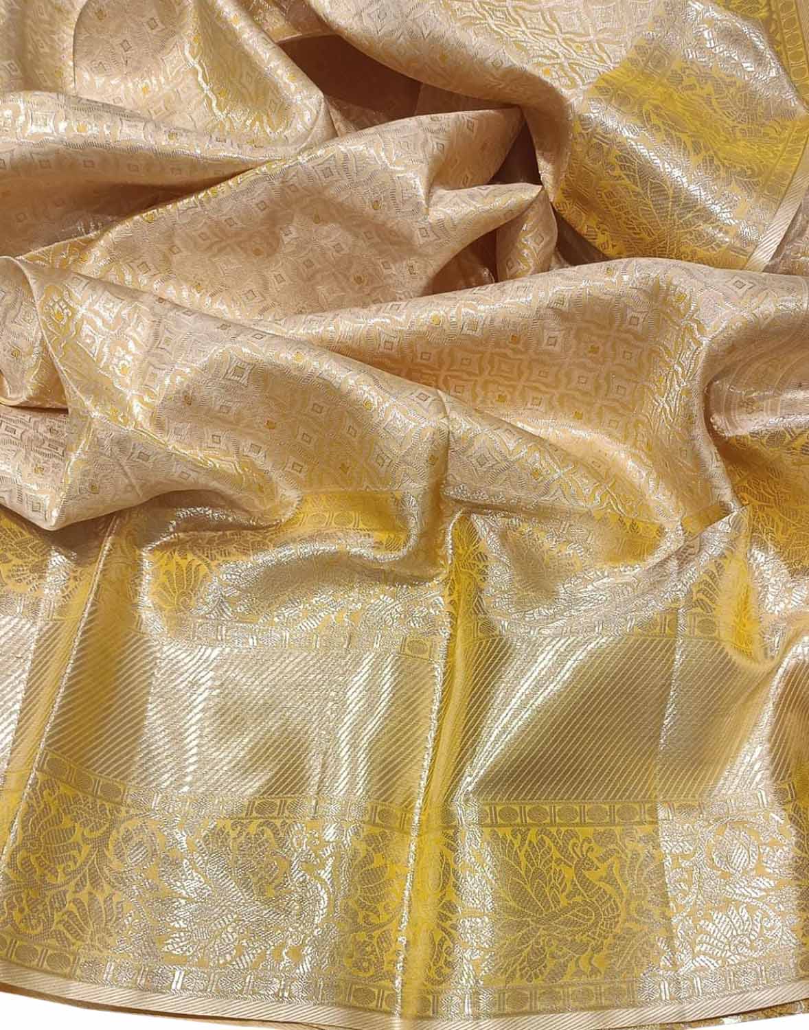 Pure Silk Pastel Handloom Kanjeevaram Saree: Elegant and Timeless - Luxurion World