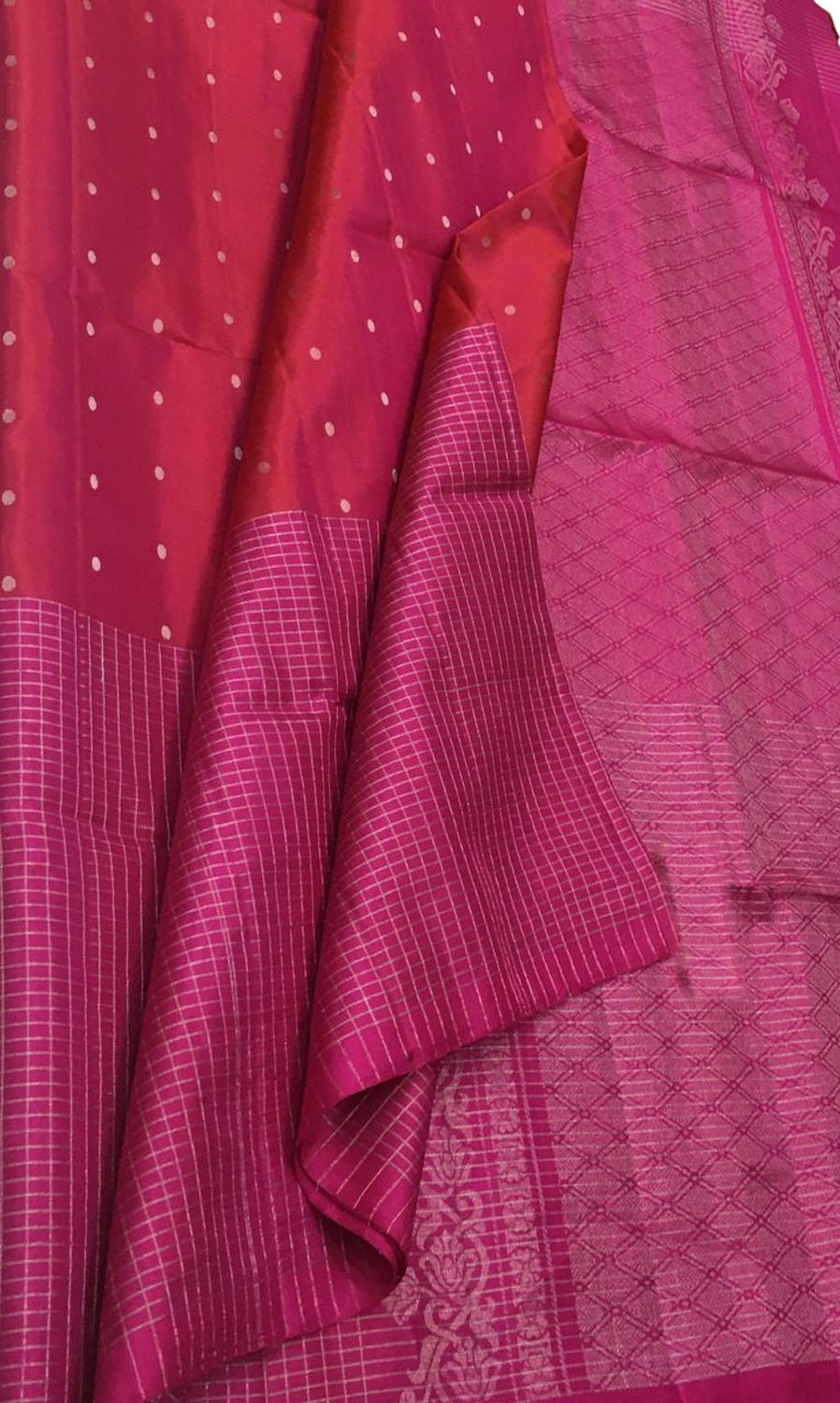 Pink Handloom Kanjeevaram Pure Silk Saree - Luxurion World