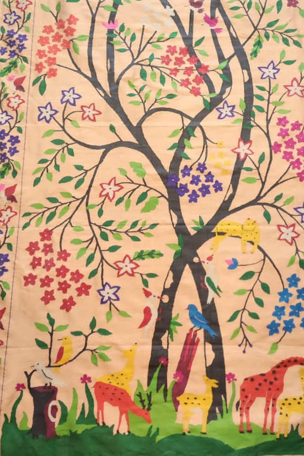 Multicolor Paithani Handloom Pure Silk Brocade Saree - Luxurion World