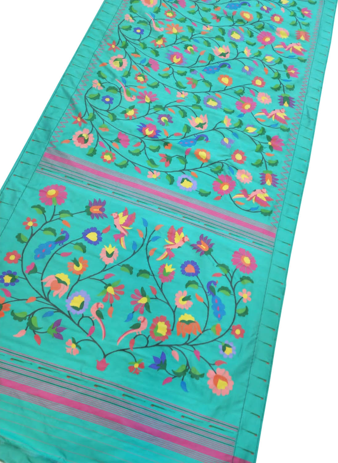 Blue Paithani Handloom Pure Silk Saree - Luxurion World