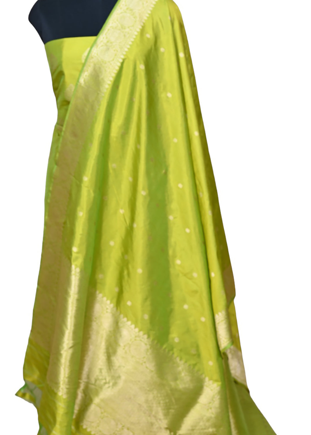 Stunning Green Banarasi Katan Silk Suit Set - Handloom Pure & Unstitched - Luxurion World