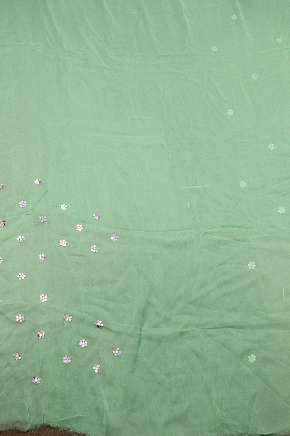 Green Trendy Chiffon Fabric ( 1 Mtr ) - Luxurion World