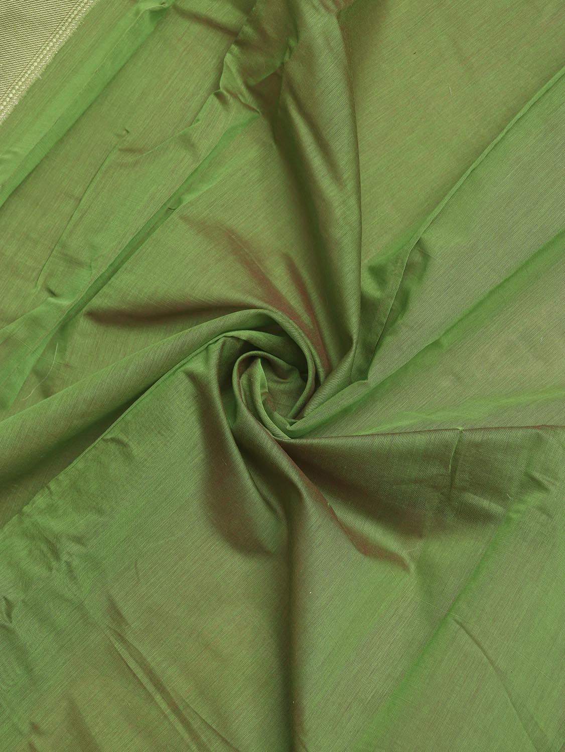 Green Banarasi Cotton Silk Saree - Elegant Ethnic Wear for Women - Luxurion World