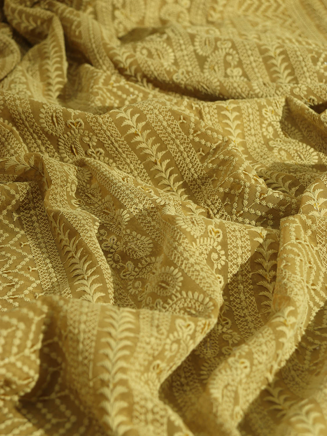 Pastel Embroidered Chikankari Georgette Sequins Work Saree - Luxurion World