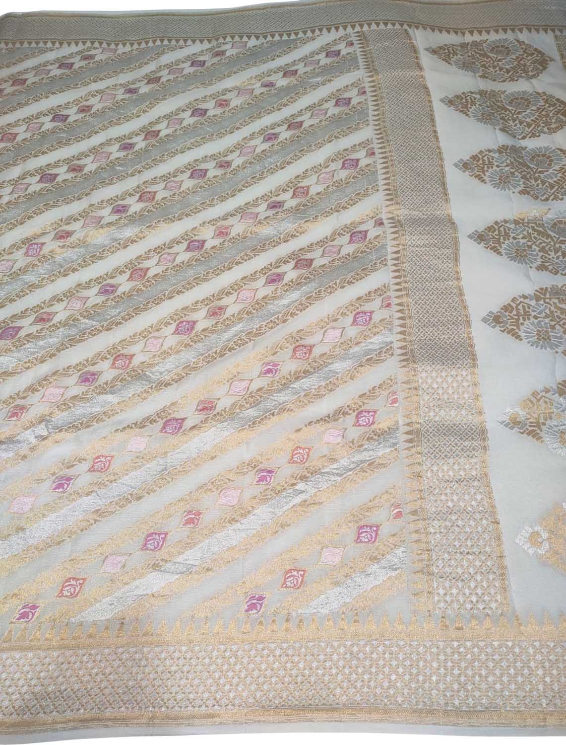 Dyeable Banarasi Handloom Pure Georgette Dupatta - Luxurion World