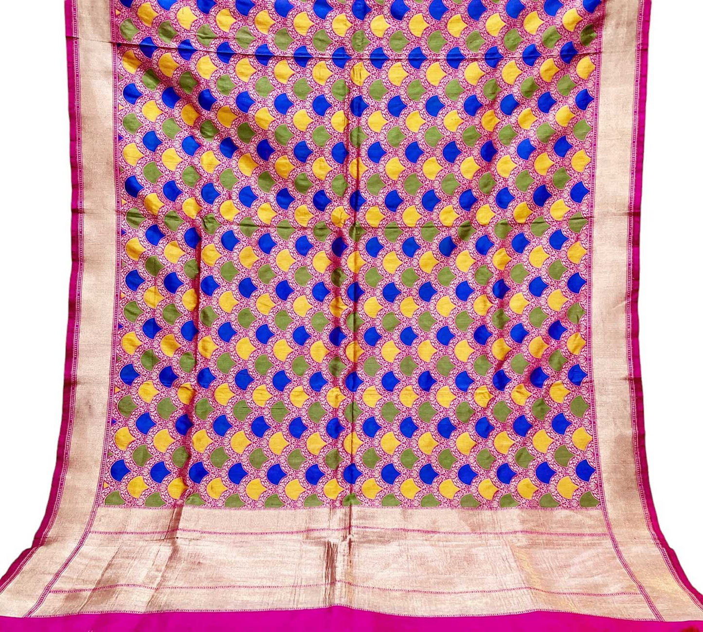 Pink Banarasi Handloom Pure Katan Silk Dupatta - Luxurion World