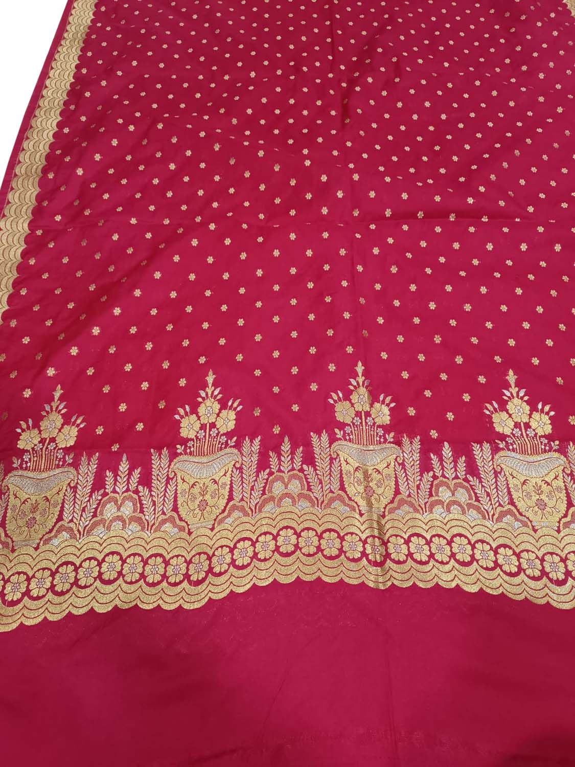 Pink Banarasi Silk Dupatta - Luxurion World