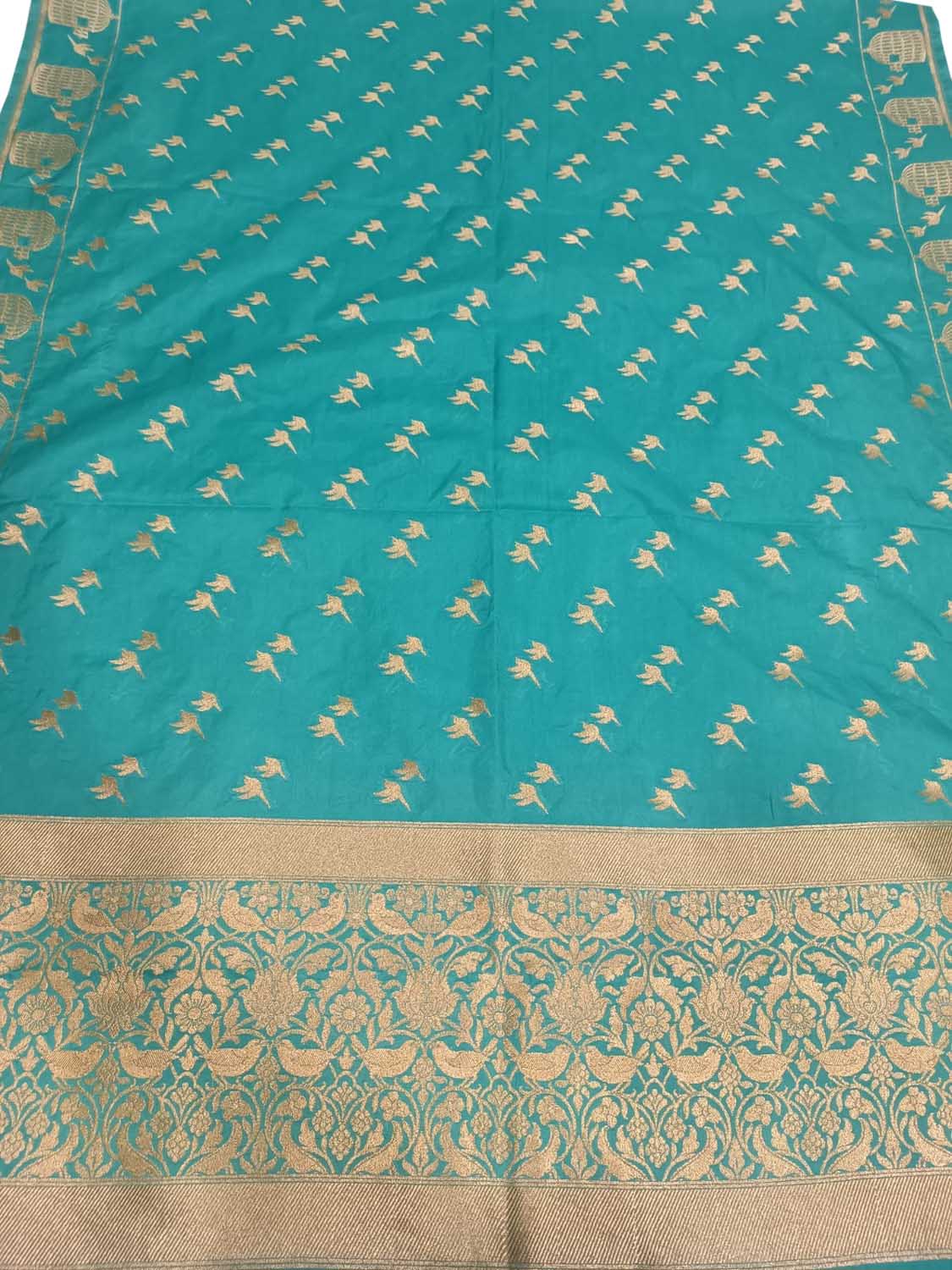 Blue Banarasi Silk Dupatta - Luxurion World