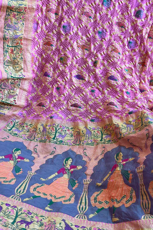 Stunning Pink Banarasi Bandhani Georgette Dupatta: A Timeless Beauty - Luxurion World