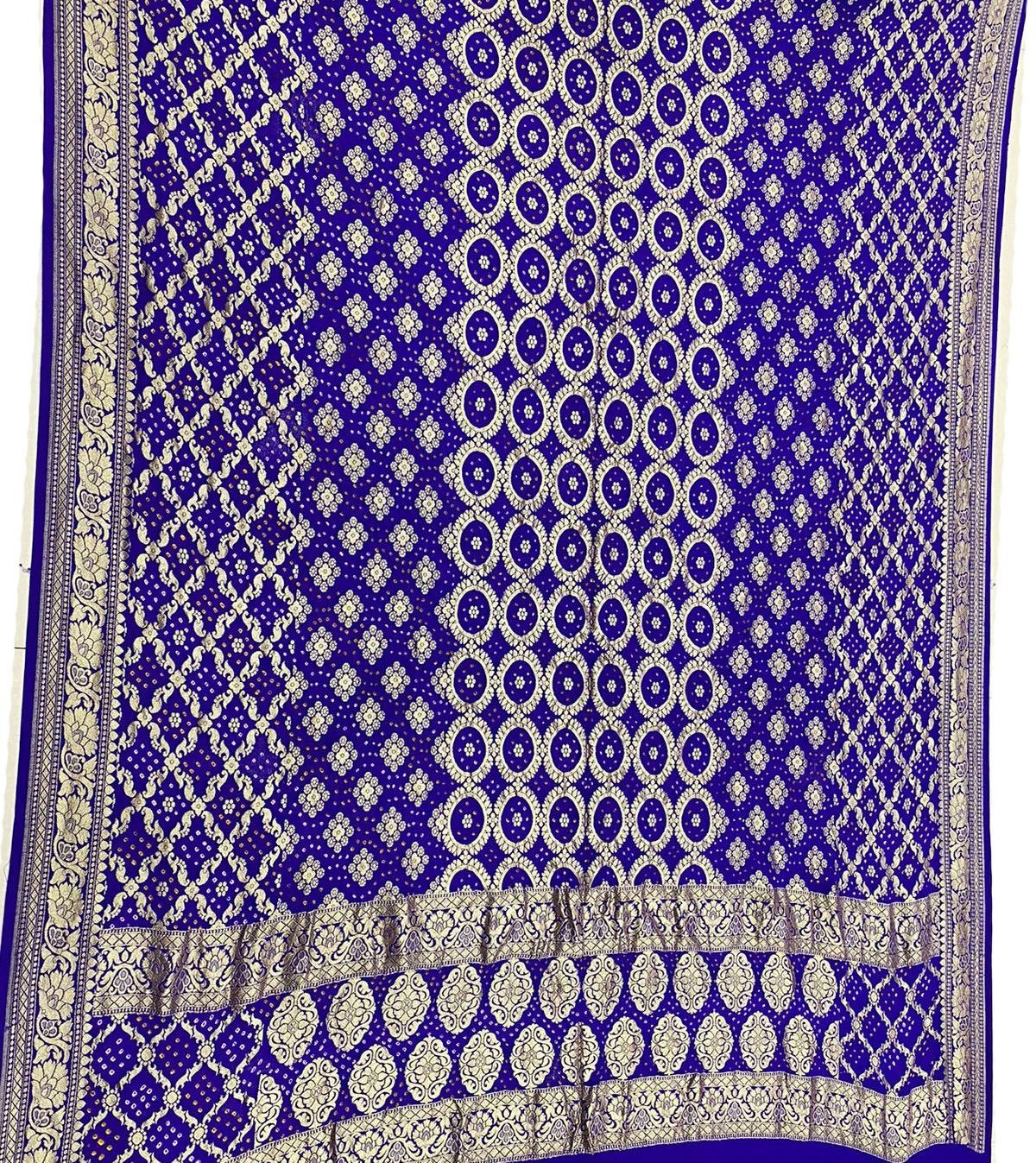 Purple Bandhani Pure Georgette Dupatta - Luxurion World