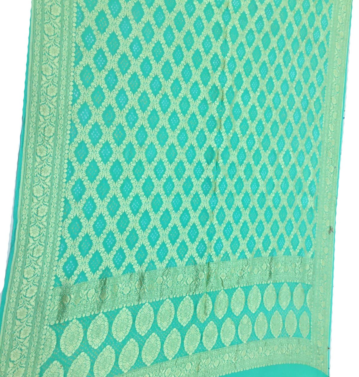 Blue Bandhani Pure Georgette Dupatta - Luxurion World