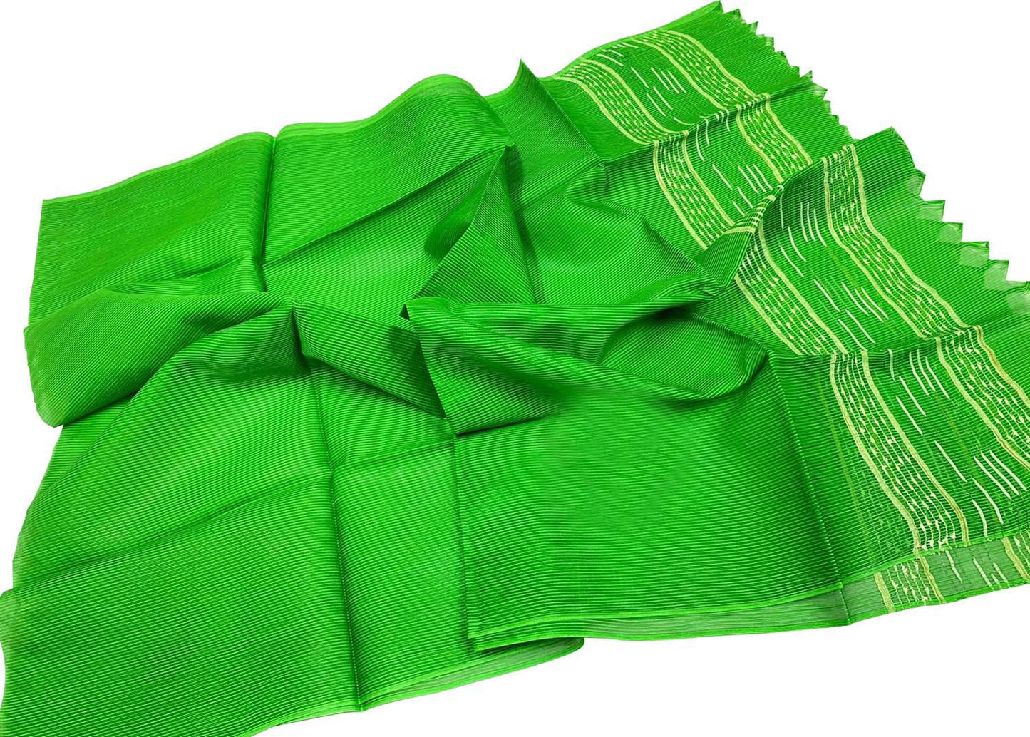 Shop Green Bhagalpur Pure Tussar Silk Dupatta - Premium Quality | Buy Now! - Luxurion World